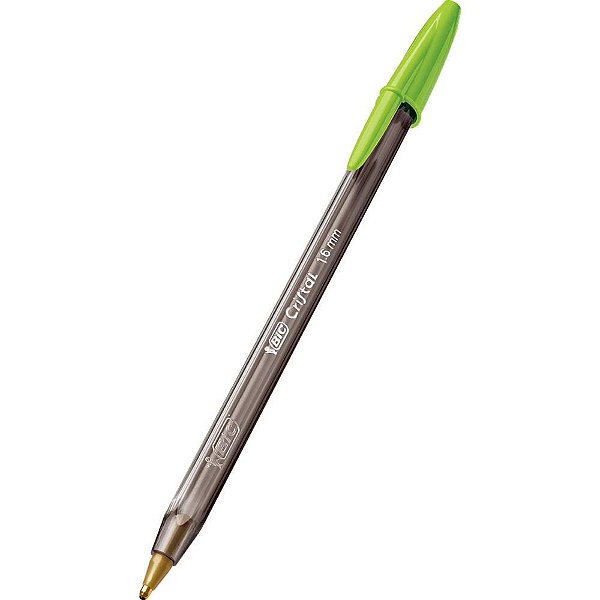 Caneta Esferográfica Cristal BOLD Fashion Verde Claro - Caixa com 12