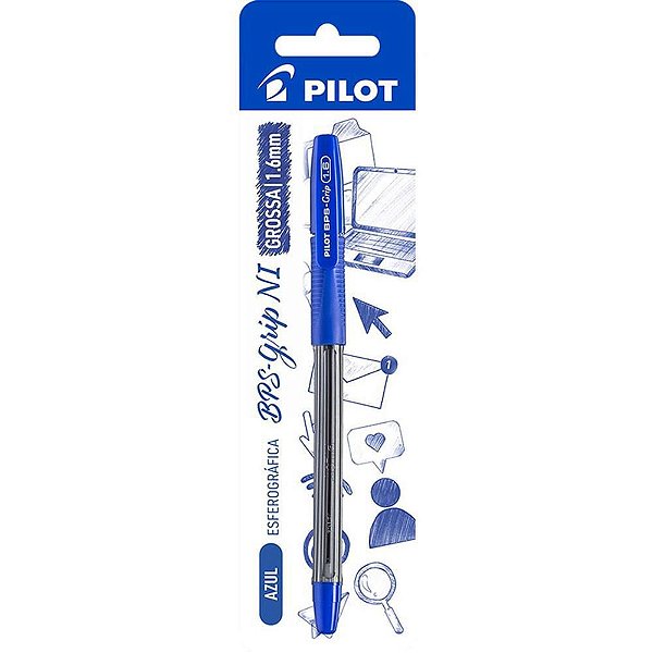 Caneta Esferográfica BPS-GRIP-M 16 Azul