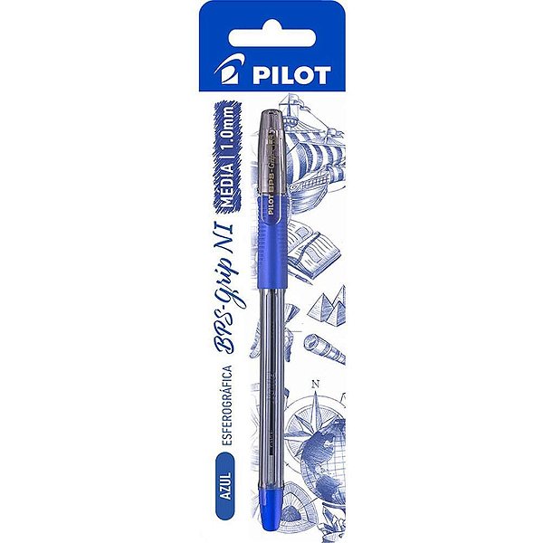Caneta Esferográfica BPS-GRIP-M 10 Azul
