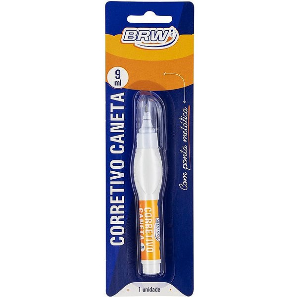 Caneta Corretiva Ponta Metálica 9ML Blister CX com 24