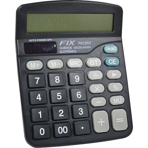 Calculadora de Mesa 12 Digitos 15X12CM com Bateria