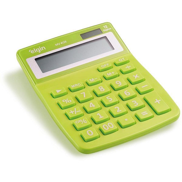 Calculadora de Mesa 12 Dígitos MV4126 Visem Verde – SOLAR/BATERIA