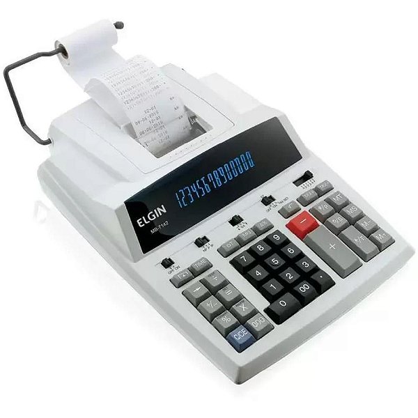 Calculadora de Impressão 14 Dígitos MB7142 com Relógio, Calendário e Bivolt