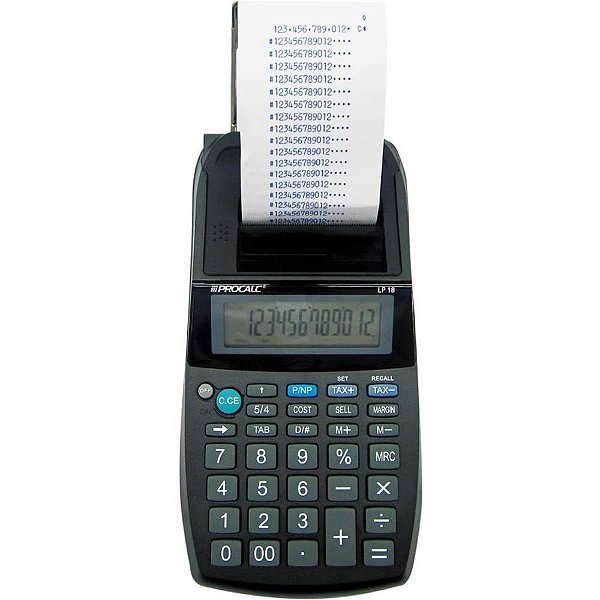 Calculadora de Impressão Procalc LP18 - 12 Dígitos, Bobina 57MM, Bivolt