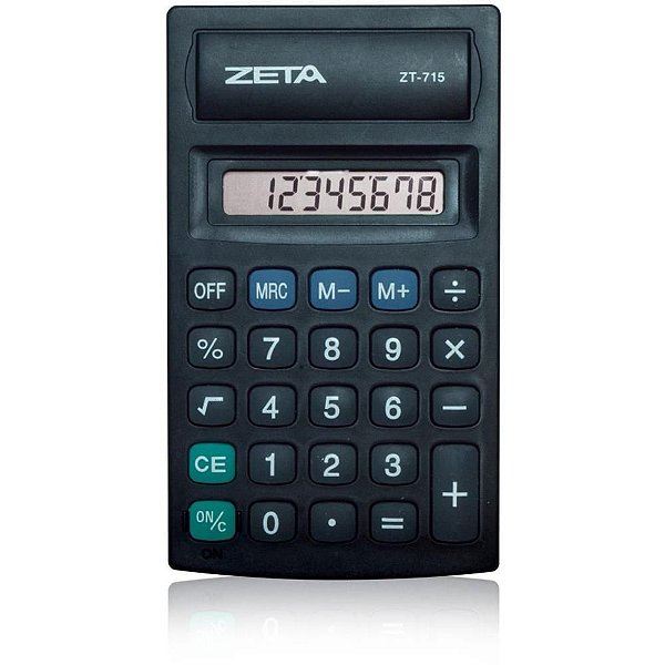 Calculadora de Bolso 8 Dígitos Preta 1