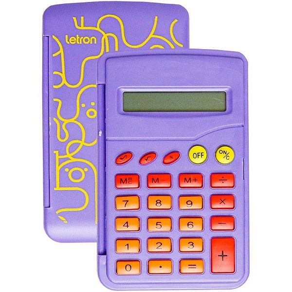 Calculadora de Bolso 8 DIG Lilás FLIP PETS com BAT