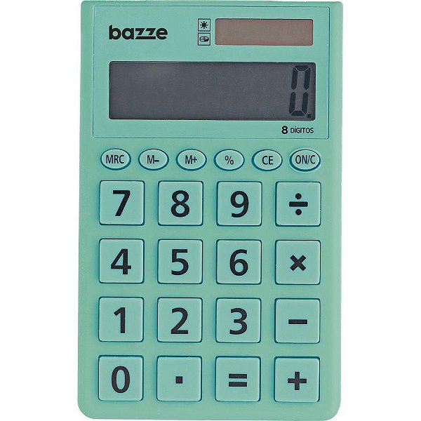 Calculadora de Bolso 8 Dígitos Bazze Turquesa