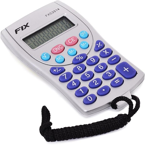 Calculadora de Bolso 8 Dígitos com ALÇA 10X6CM