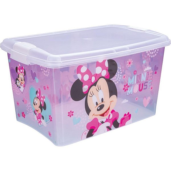 Caixa Plástica Multiuso Minnie com Trava 46L