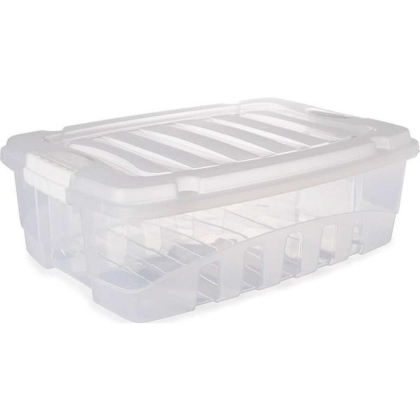 Caixa Plástica Multiuso GRAND BOX Baixa Incolor 26,5L
