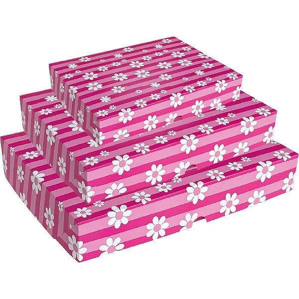 Caixa para Presente FLEX Média 22X30X5CM - 6 Modelos Sortidos Pacote com 16 Unidades