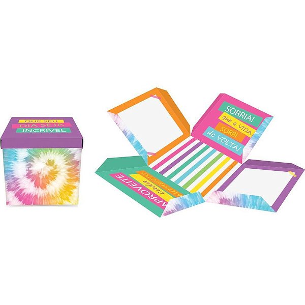 Caixa para Presente com Tampa Surpresa Fashion Color 21X21X21 - Pacote com 10