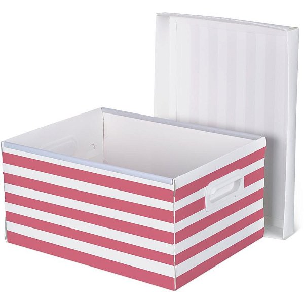 Caixa Organizadora Metálic M 370X280X190 Rose