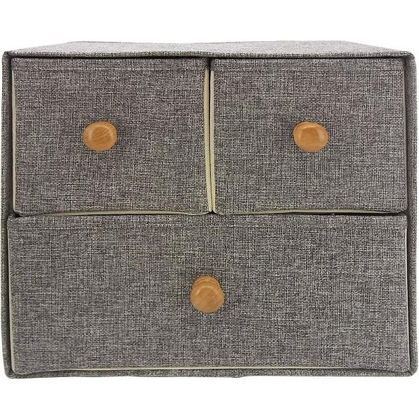 Caixa Organizadora Gavateiro Linho com PUX30X28X20