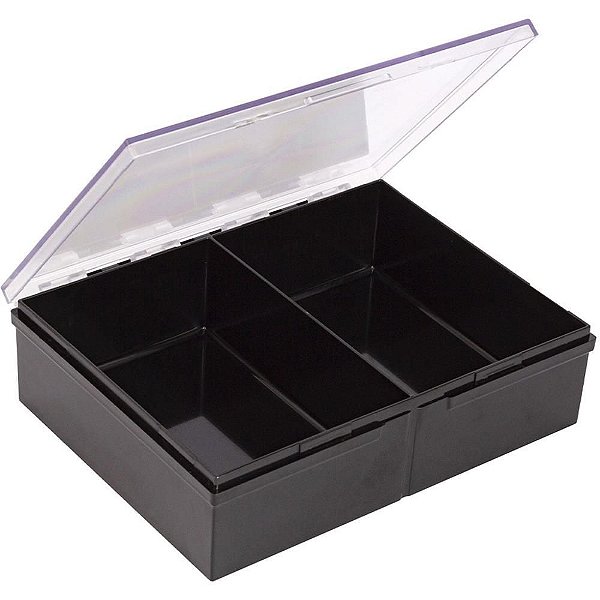 Caixa Organizadora com 2 Divisórias Preta