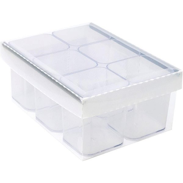 Caixa Organizadora com 06 Divisórias Cristal