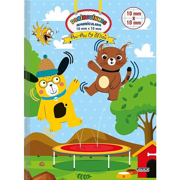 Caderno Quadriculado Univers Dominguinhos COST 1X1CM 40F PCT com 05