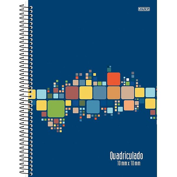 Caderno Quadriculado Univers 10MMX10MM Espiral 80F PCT com 04