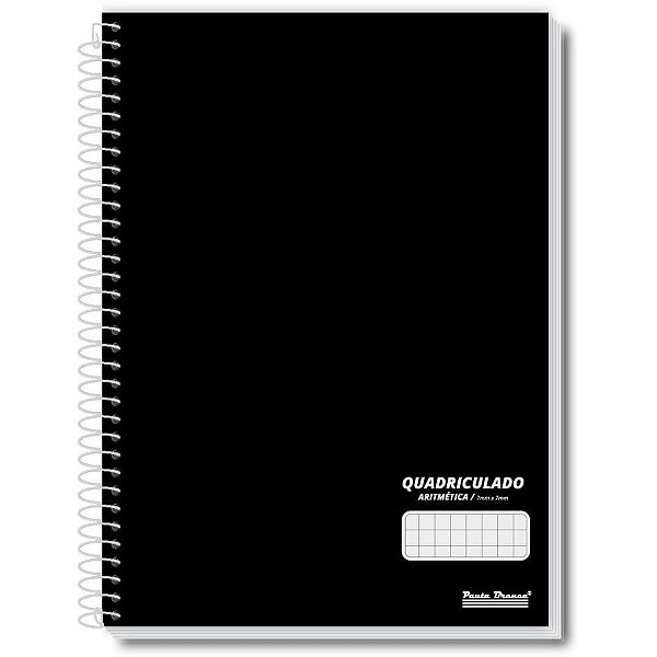 Caderno Quadriculado 1/4 7X7MM 80 Folhas Espiral Office Pacote com 5