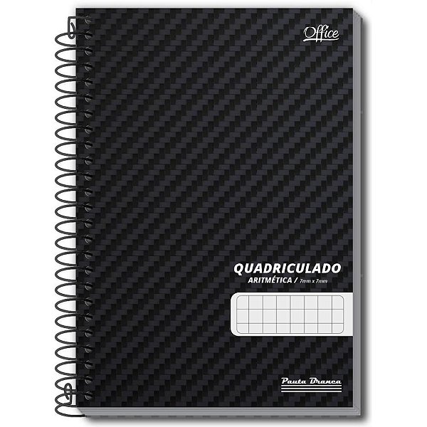 Caderno Quadriculado 1/4 7X7MM 80 Folhas Espiral Office Pacote com 5