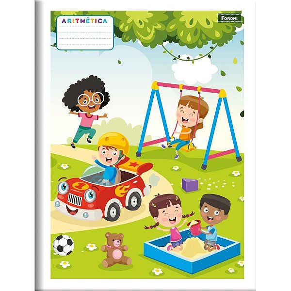 Caderno Quadriculado 1/4 6X6MM 40 Folhas Brochura Flexível Infantil - Pacote com 20