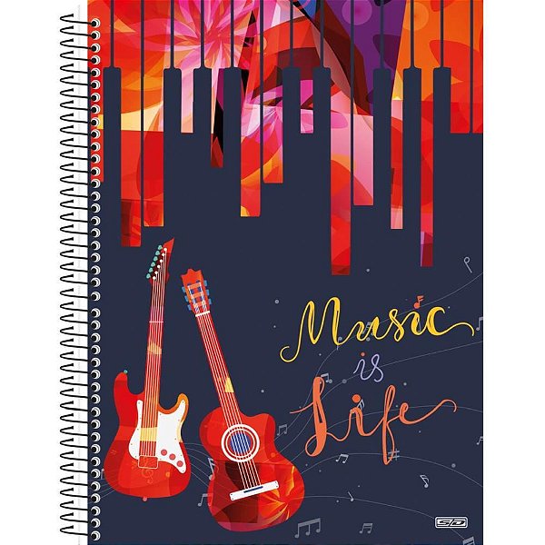 Caderno Música Universitário CD80F PCT com 05