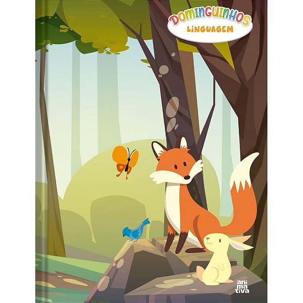 Caderno de Linguagem Capa Dura Dominguinhos Costurado 40 Folhas Pacote com 05