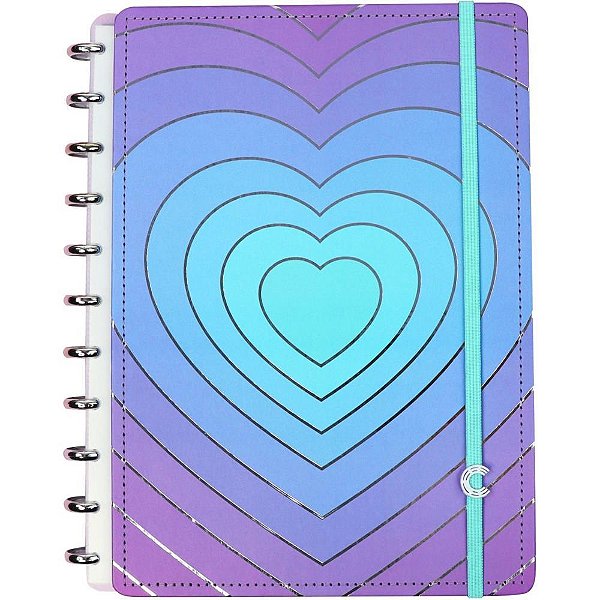 Caderno Inteligente Médio Silver Love 80 Folhas