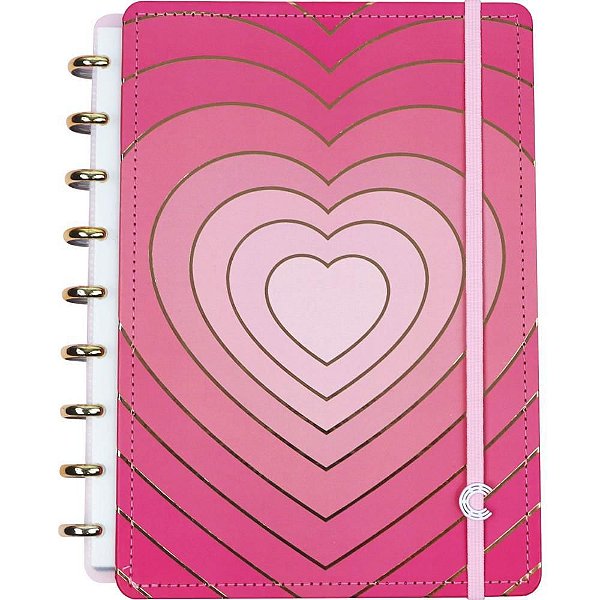 Caderno Inteligente Médio Golden Love 80 Folhas