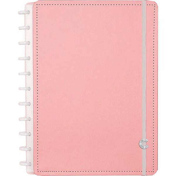 Caderno Inteligente Grande Rose Pastel 80 Folhas