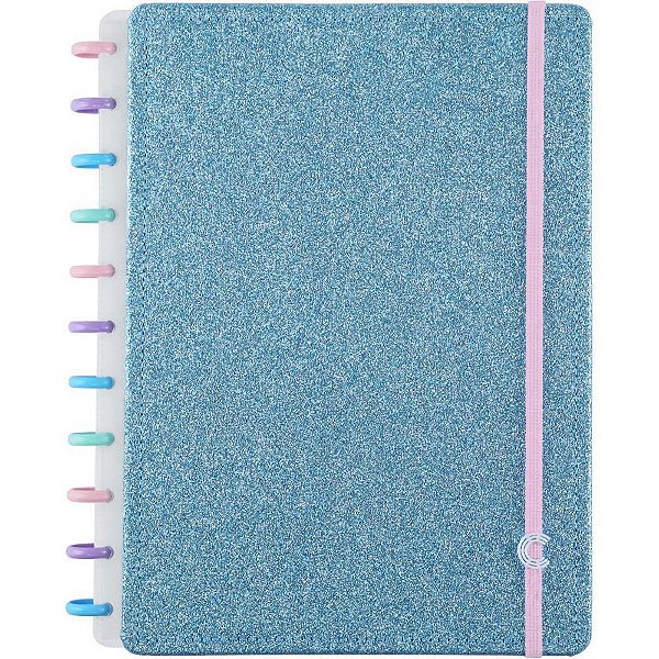 Caderno Inteligente Grande LETS Glíter Ocean Blue