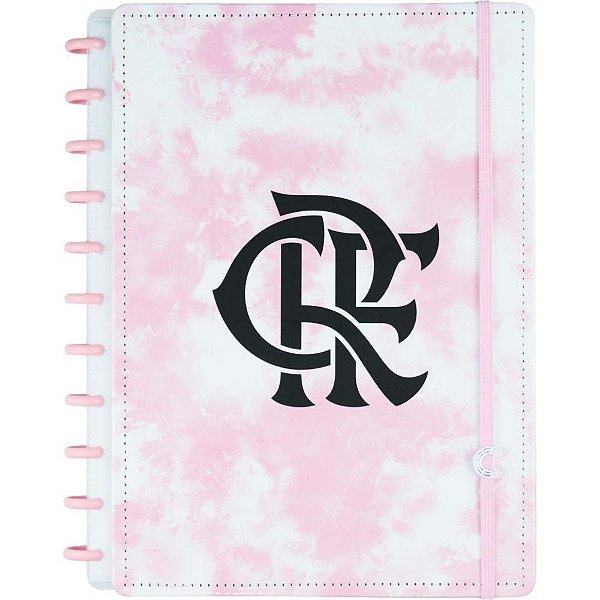 Caderno Inteligente Grande Flamengo Rosa 80 Folhas