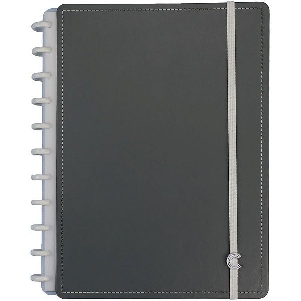 Caderno Inteligente Grande Cool GREY - 80 Folhas