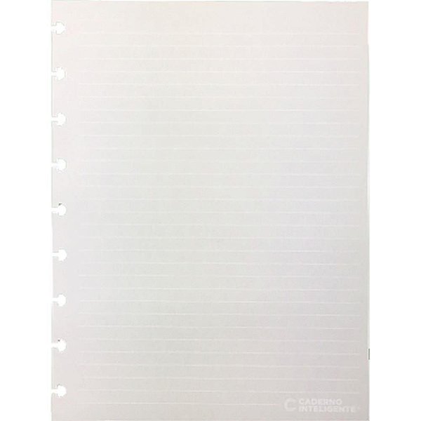 Caderno Inteligente Refil Médio Pauta Branca 90G com 50 Folhas
