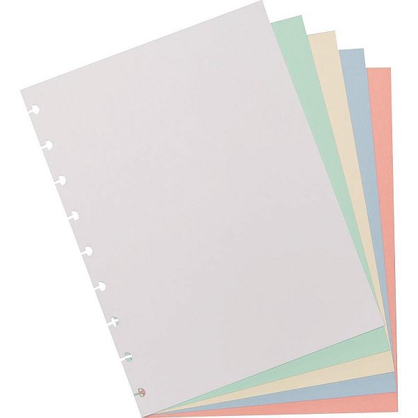 Caderno Inteligente Refil Médio Colorido 80G 50 Folhas