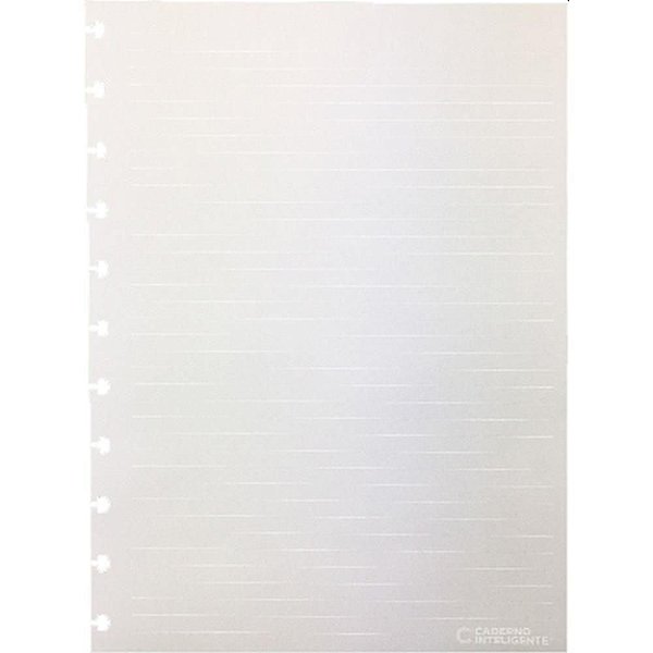 Caderno Inteligente Refil Grande Pauta Branca 90G com 50 Folhas