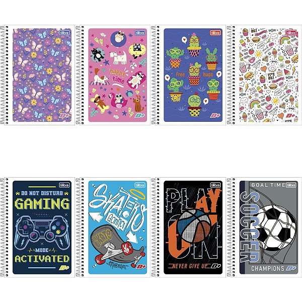 Caderno Espiral 1/4 Flexível D+ 96 Folhas PCT com 10