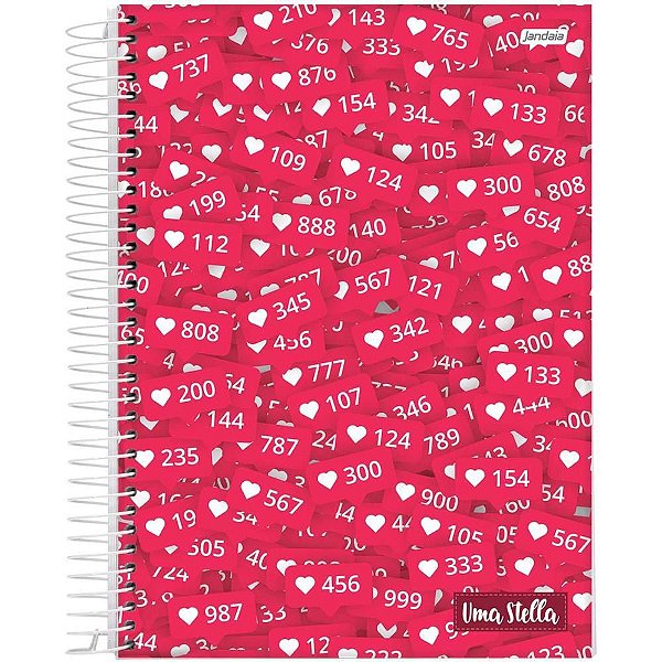 Caderno Espiral 1/4 Capa Dura Stella 80 Folhas - Pacote com 05