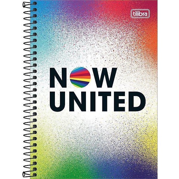 Caderno Espiral 1/4 Capa Dura NOW United 80 Folhas - Pacote com 04