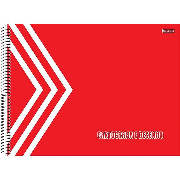 Caderno Desenho UNIV Capa Dura Vermelho 60F PCT com 05