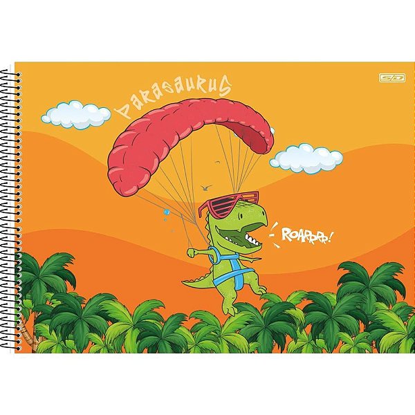 Caderno Desenho UNIV Capa Dura Saurus 60F PCT com 05