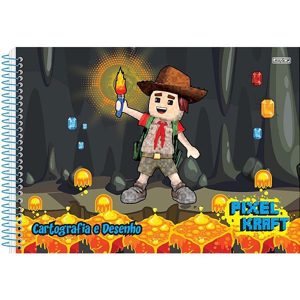 Caderno Desenho UNIV Capa Dura Pixel KRAFT 60F PCT com 05