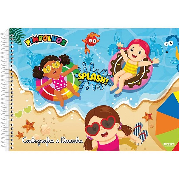Caderno Desenho UNIV Capa Dura Pimpolhos Menina 60F PCT com 05