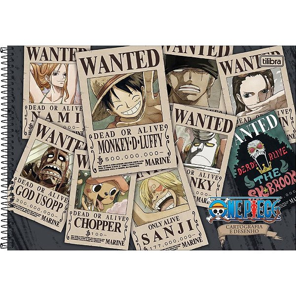 Caderno Desenho UNIV Capa Dura ONE Piece 80FLS PCT com 04