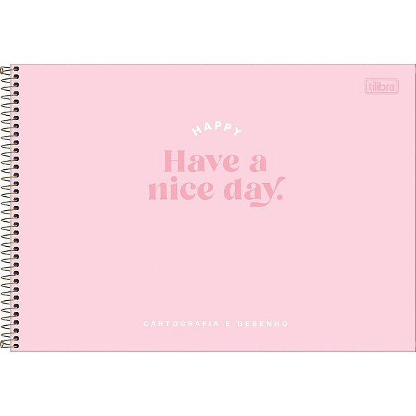 Caderno Desenho UNIV Capa Dura HAPPY 80FLS Pacote com /04