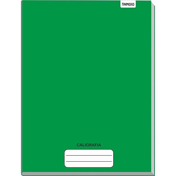 Caderno Caligrafia Capa Dura Liso 48 Folhas Brochurão Verde Pacote com 5