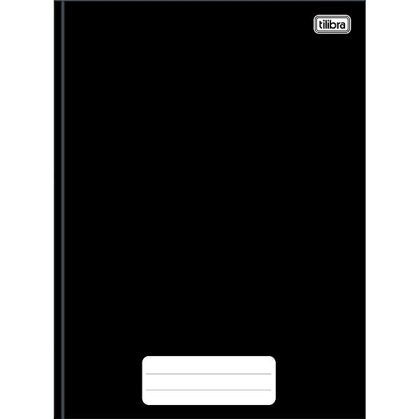 Caderno Brochurão Capa Dura Pepper 80 Folhas Preto - Pacote com 5 Unidades