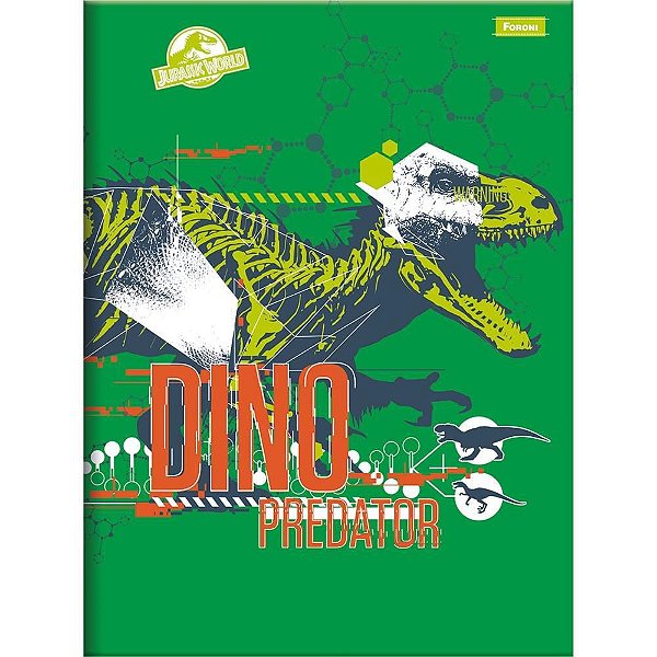Caderno Brochurão Capa Dura Jurassic WORLD 80FLS PCT com 05