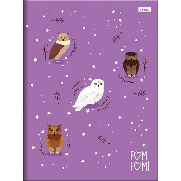 Caderno Brochurão Capa Dura FOM FOM 80 Folhas Pacote com 5