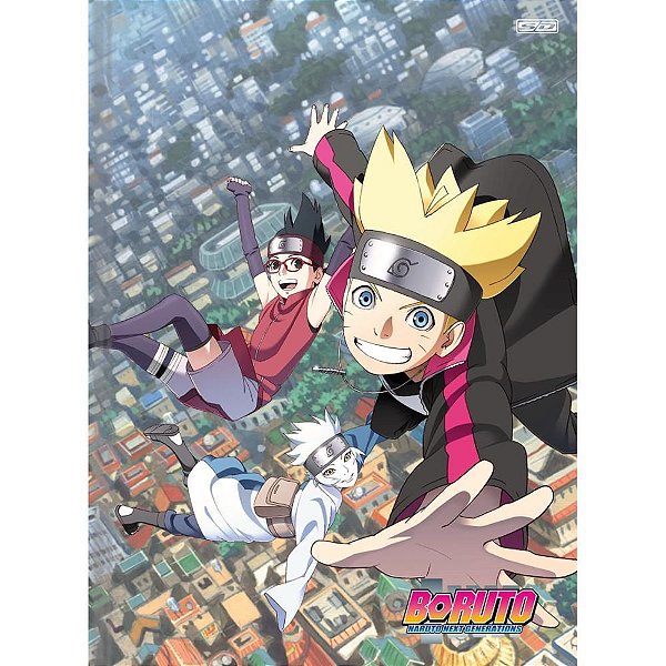 Caderno Brochurão Capa Dura BORUTO/NARUTO 80F PCT com 05